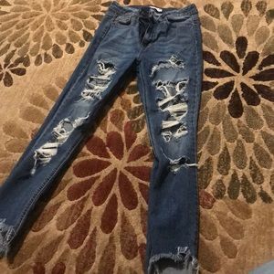 Distressed pants